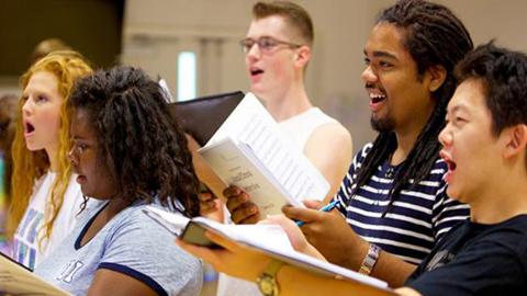 Student singing