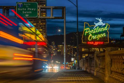 Portland city skyline